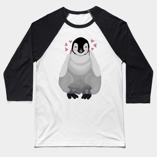 Baby Penguin Baseball T-Shirt by Artstuffs121